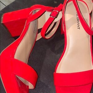 Lane Bryant Women's Red Heeled Sandals usado
